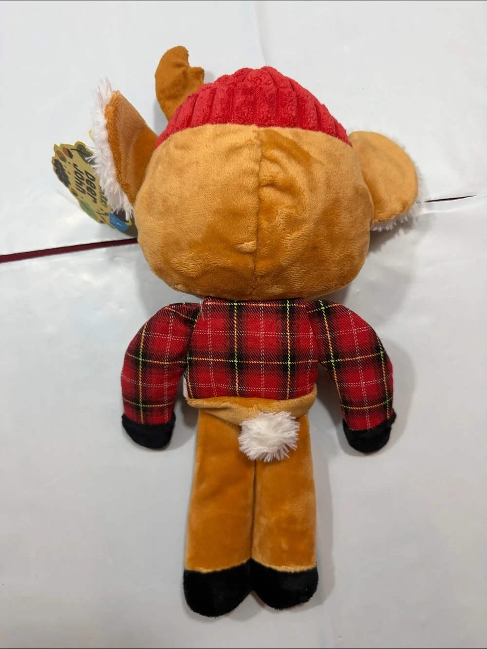 BARK DEER JOHN deer hunter Squeaky DOG TOY OCTOBER 2026 NEW red plaid shirt hat